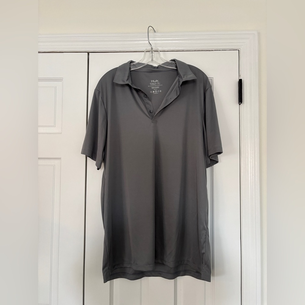 Huk Men's Charcoal Polo Shirt